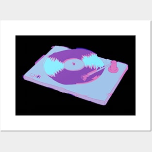 glitchy turntable Posters and Art